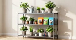 organize indoor gardening supplies