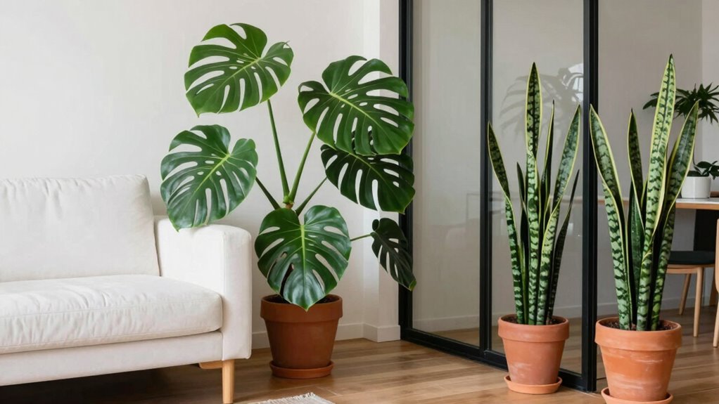 plants enhance open living spaces