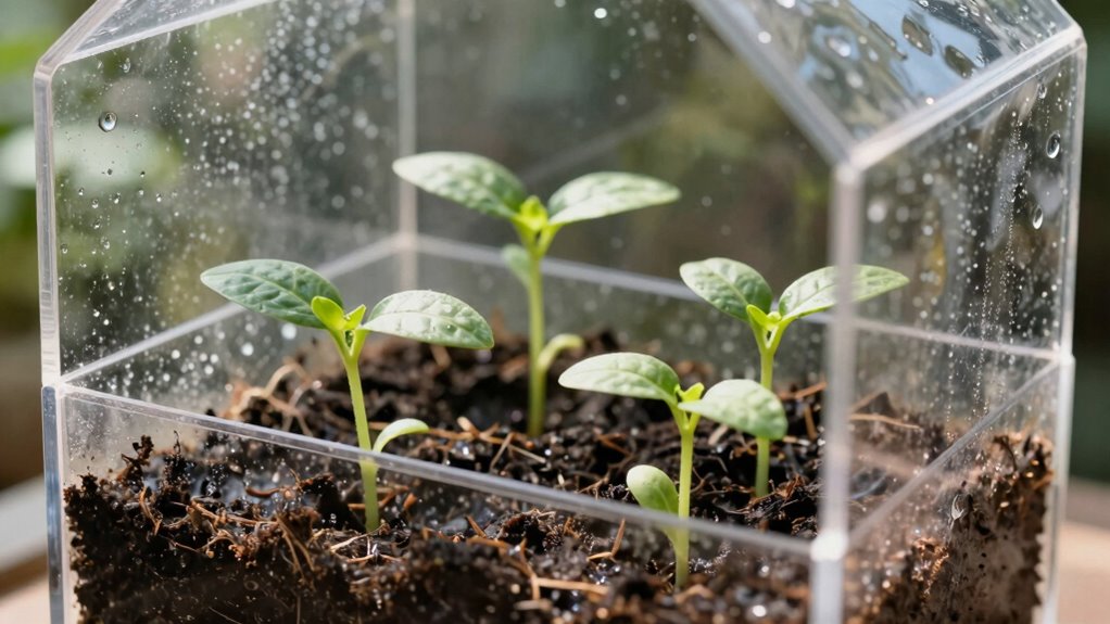 protect seedlings with greenhouse