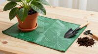 protects surfaces during repotting