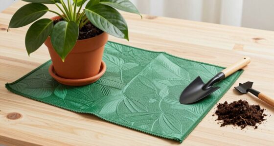 protects surfaces during repotting
