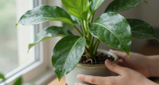 rotate houseplants carefully