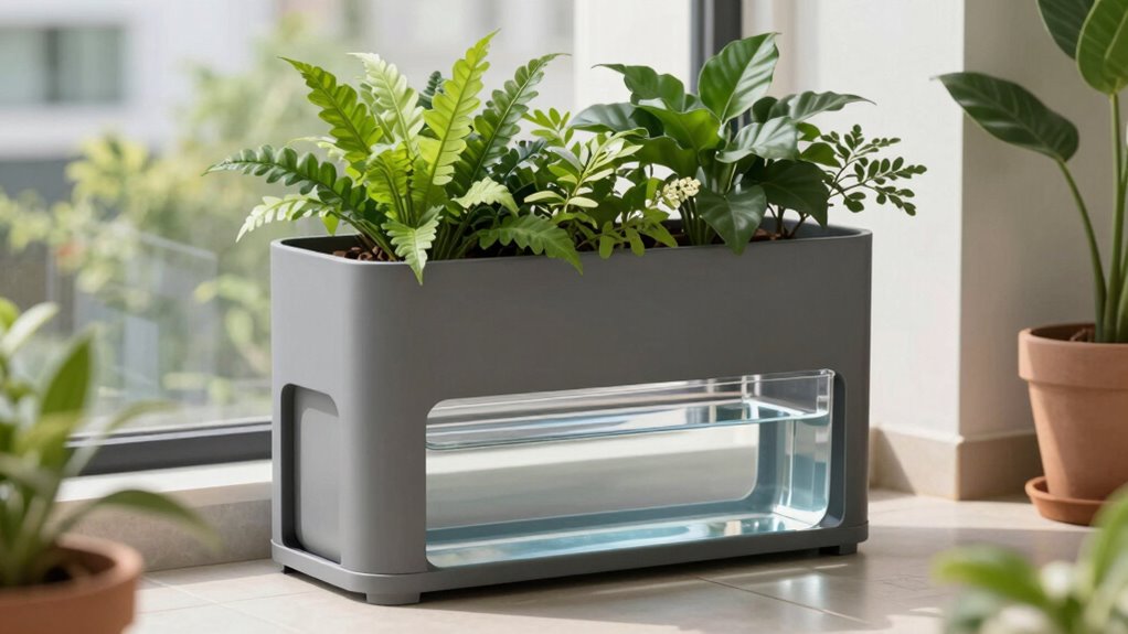 self watering planters conserve water