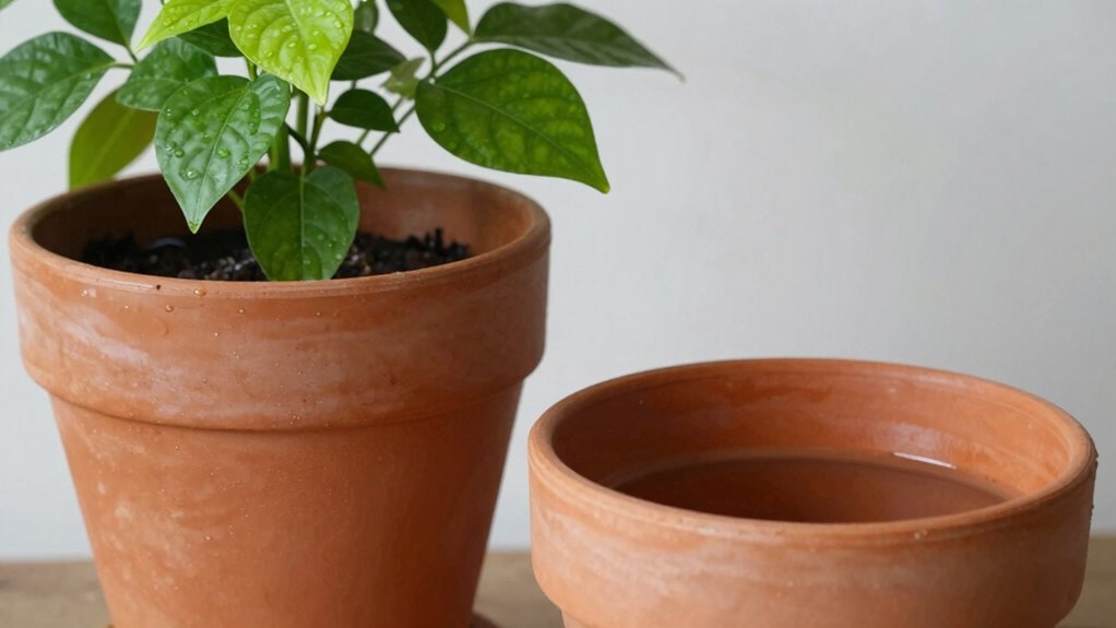 tall and shallow self watering pots