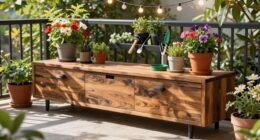 top balcony potting benches