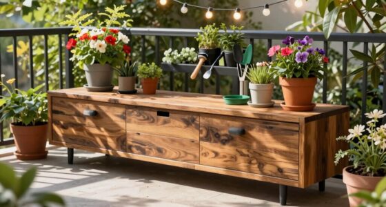 top balcony potting benches
