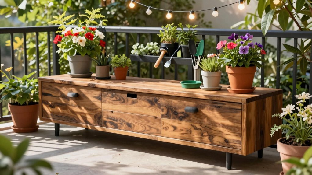 top balcony potting benches