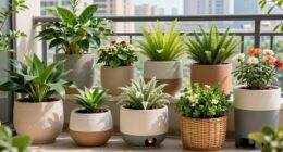 top balcony self watering pots