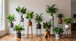 top contemporary living room plant stands