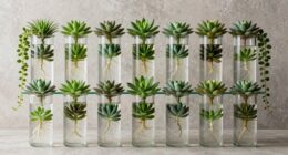 top glass plant pots