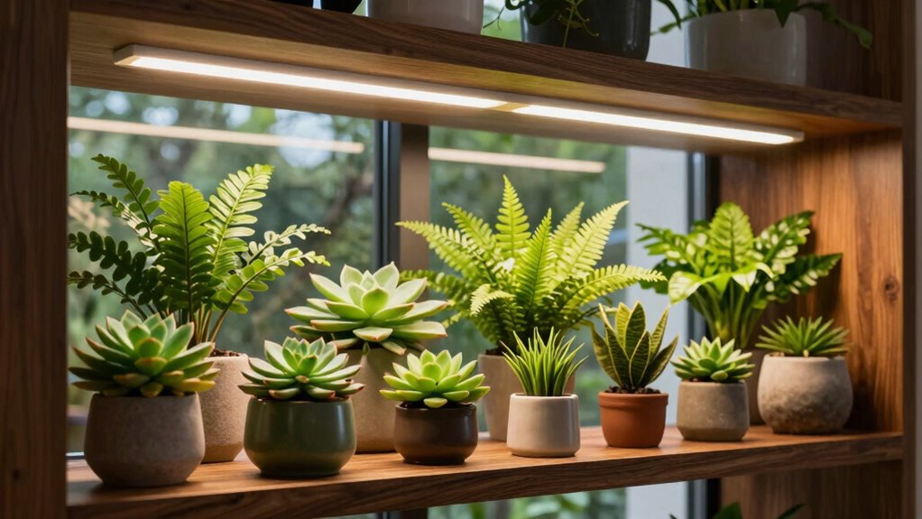 top plant shelf lighting