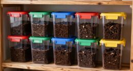 top potting soil storage bins