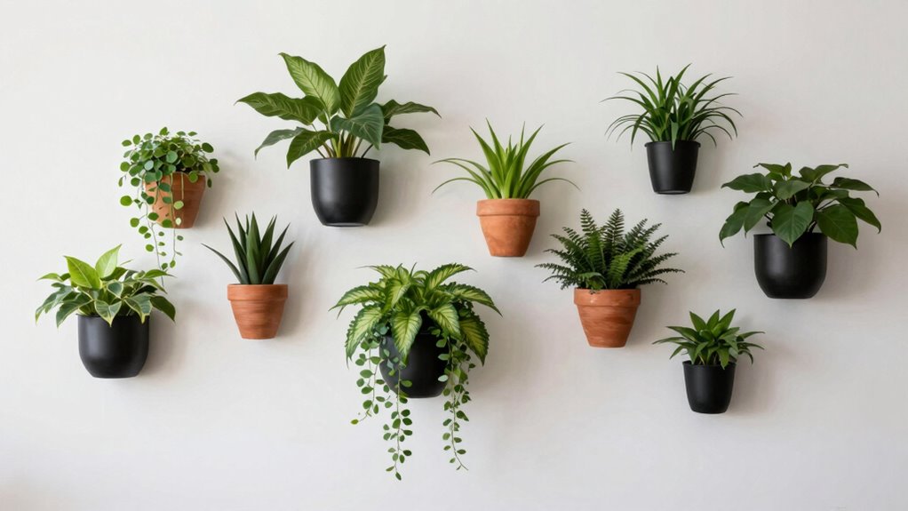 vertical greenery enhances modern decor